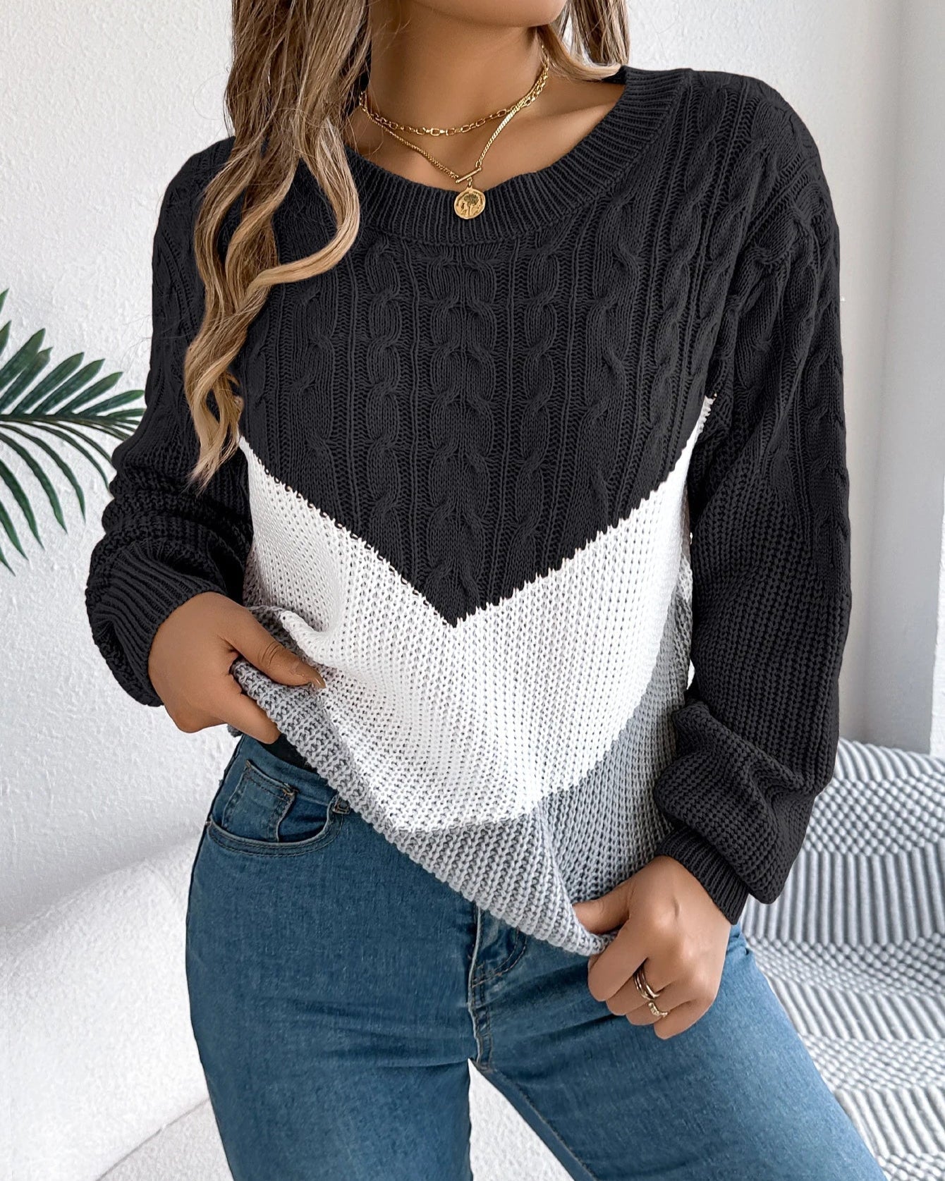 Chloe - The Chevron Knit Sweater