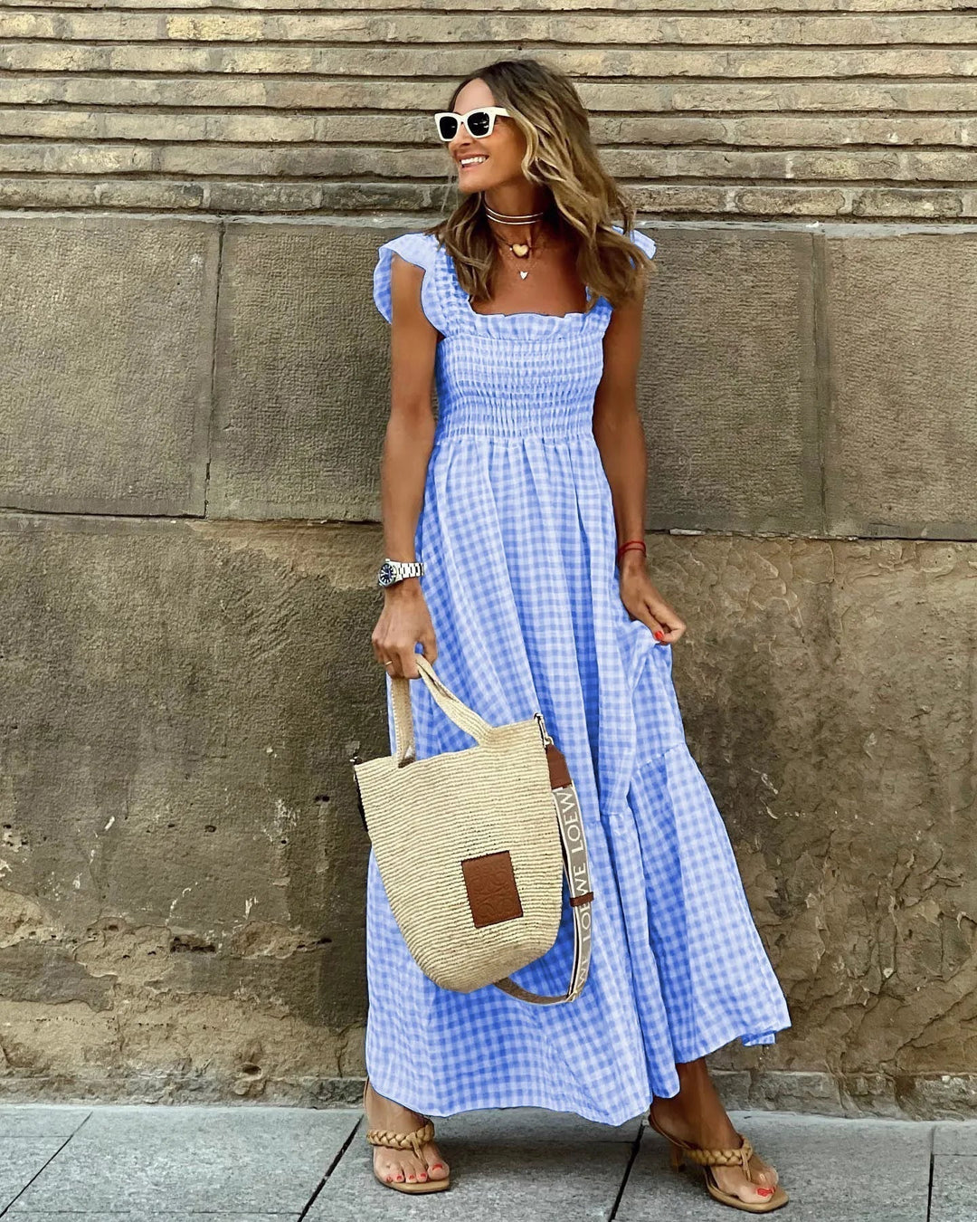 Mila™ | Retro Checkered Dress
