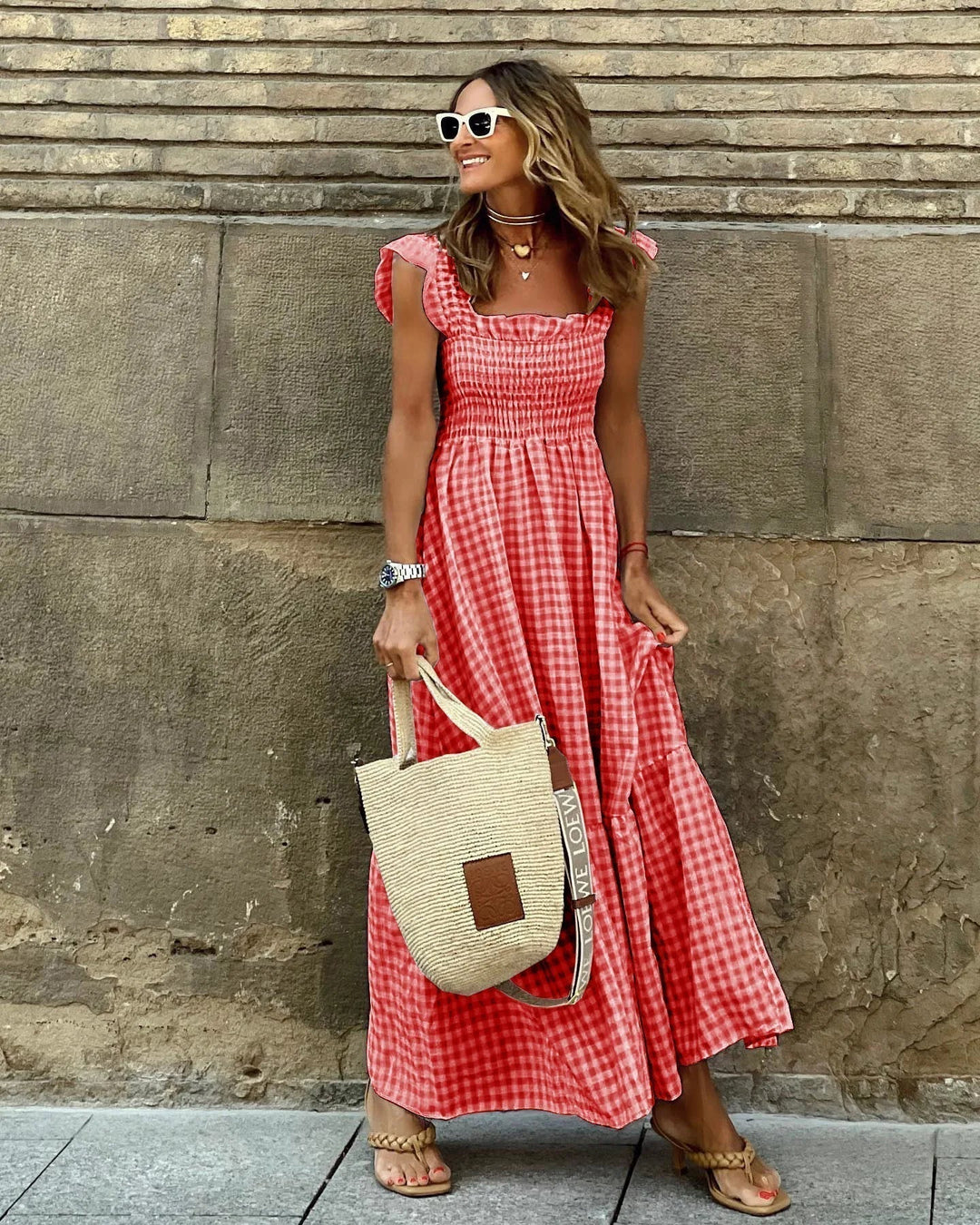 Mila™ | Retro Checkered Dress