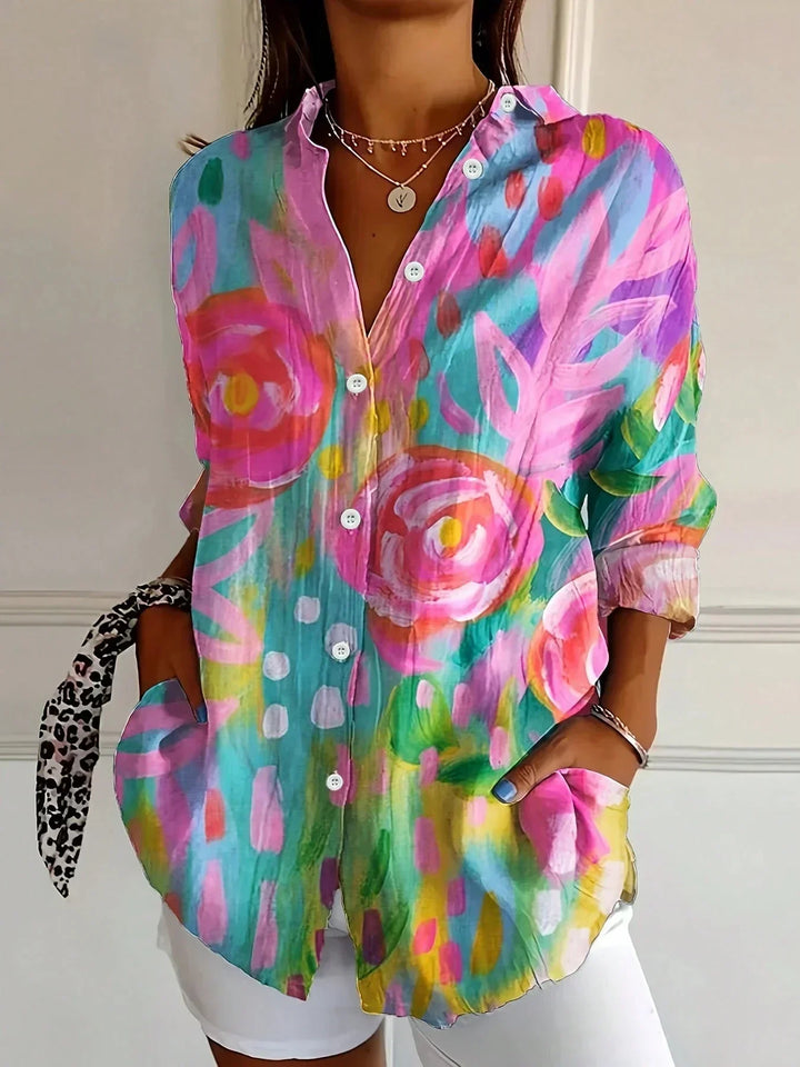 Annika™ - Colorful Blouse with Playful Print