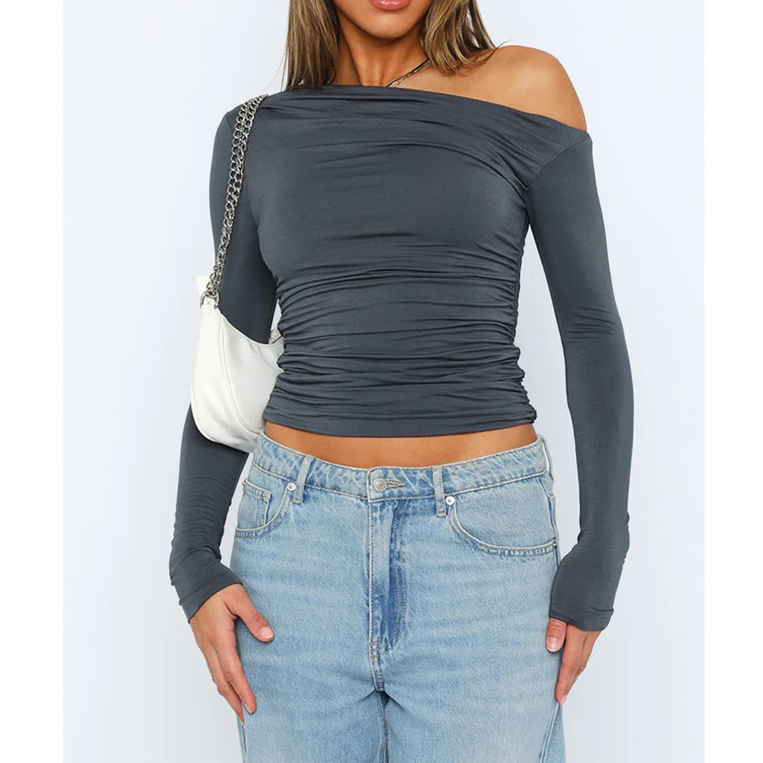 Women's Cropped Long Sleeve Top