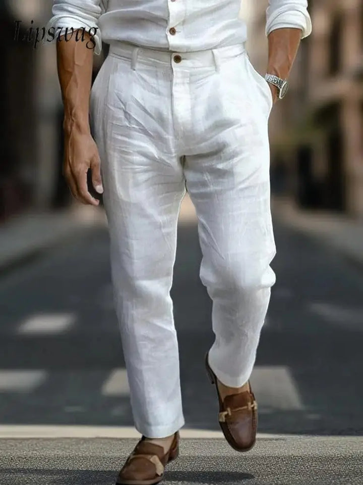 Alaric | Men's Tailored Pants with Buttons