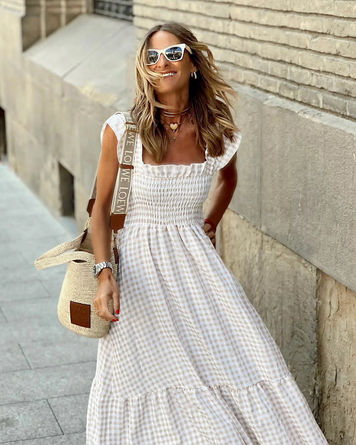 Mila™ | Retro Checkered Dress