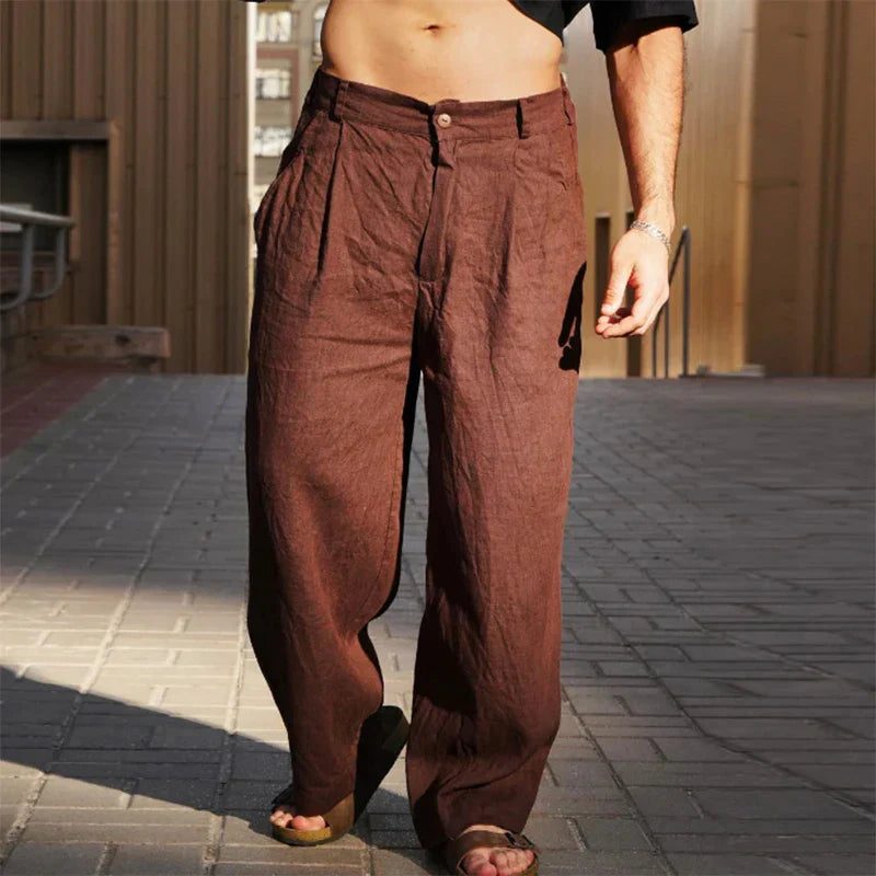 Stevie™ – Men's Wide Leg Linen Pants