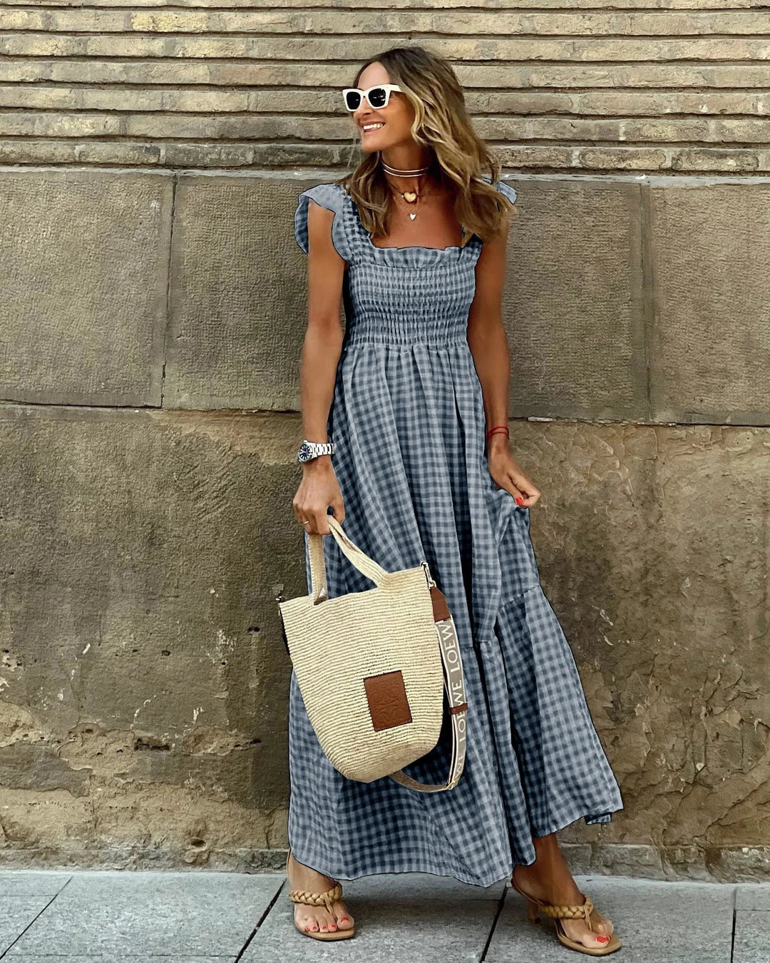 Mila™ | Retro Checkered Dress