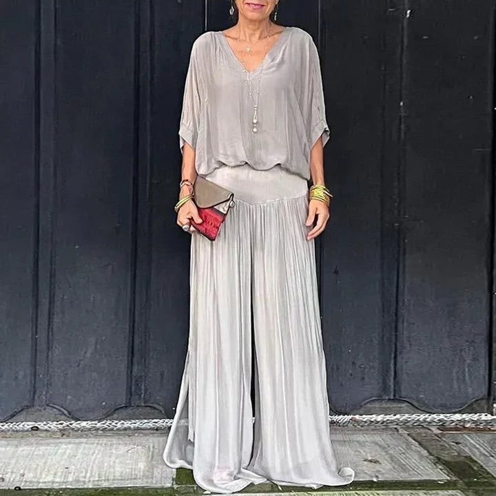 Jonah | Women's Relaxed V-Neck Flowy Lounge Set