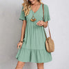 Hadley - Boho Chic Ruffle Hem Mini Dress