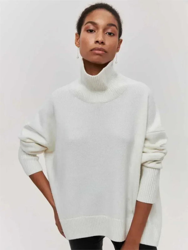 Eden - Elegant Oversized Turtleneck Knit Sweater