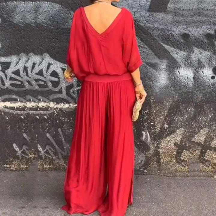 Jonah | Women's Relaxed V-Neck Flowy Lounge Set