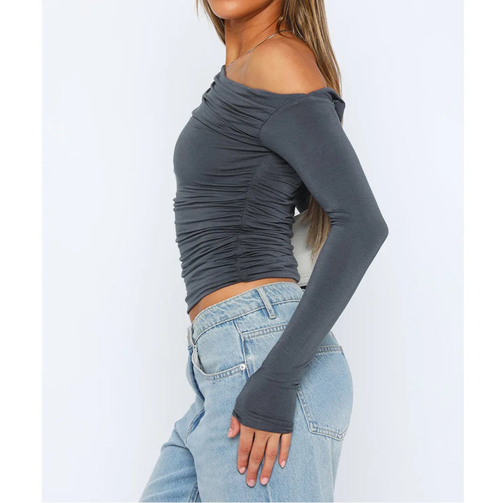 Women's Cropped Long Sleeve Top