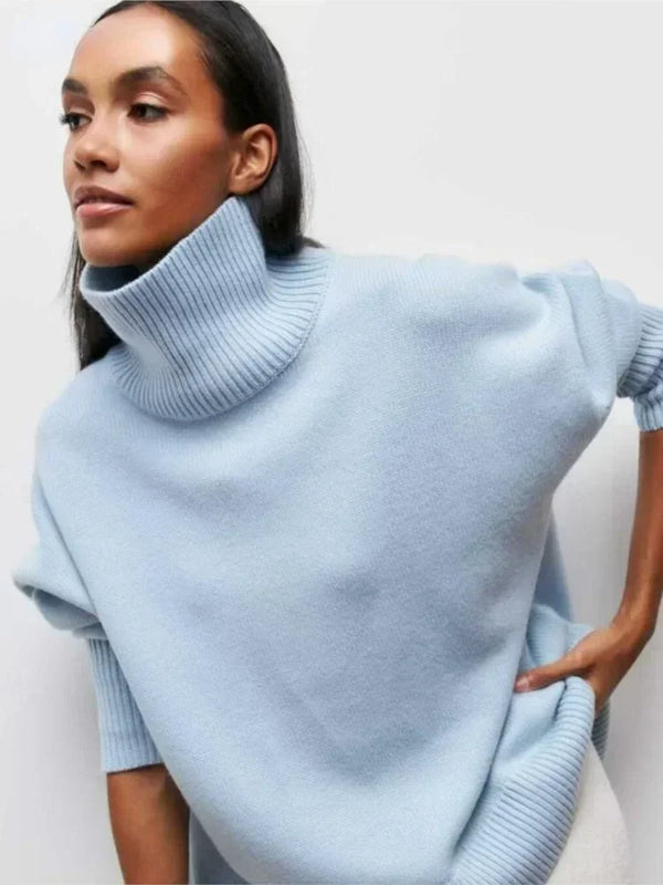Eden - Elegant Oversized Turtleneck Knit Sweater