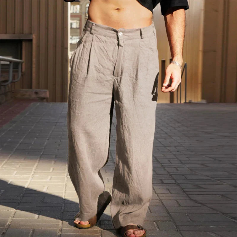 Stevie™ – Men's Wide Leg Linen Pants