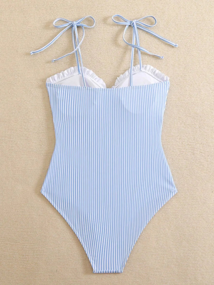 Elena | Traje de Baño de Una Pieza con Rayas