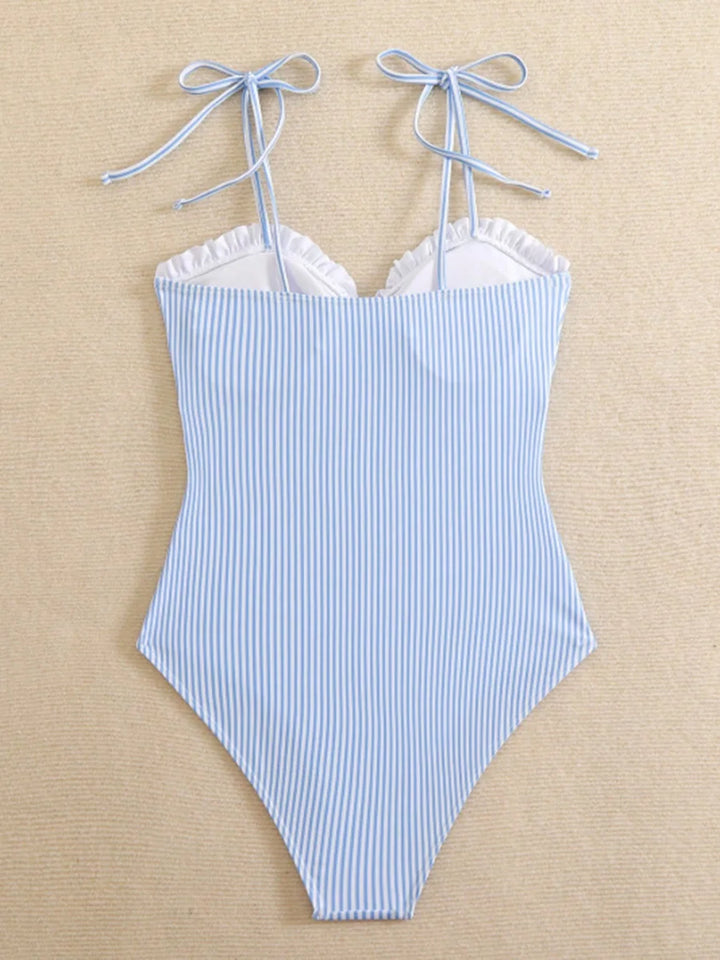 Elena | Traje de Baño de Una Pieza con Rayas
