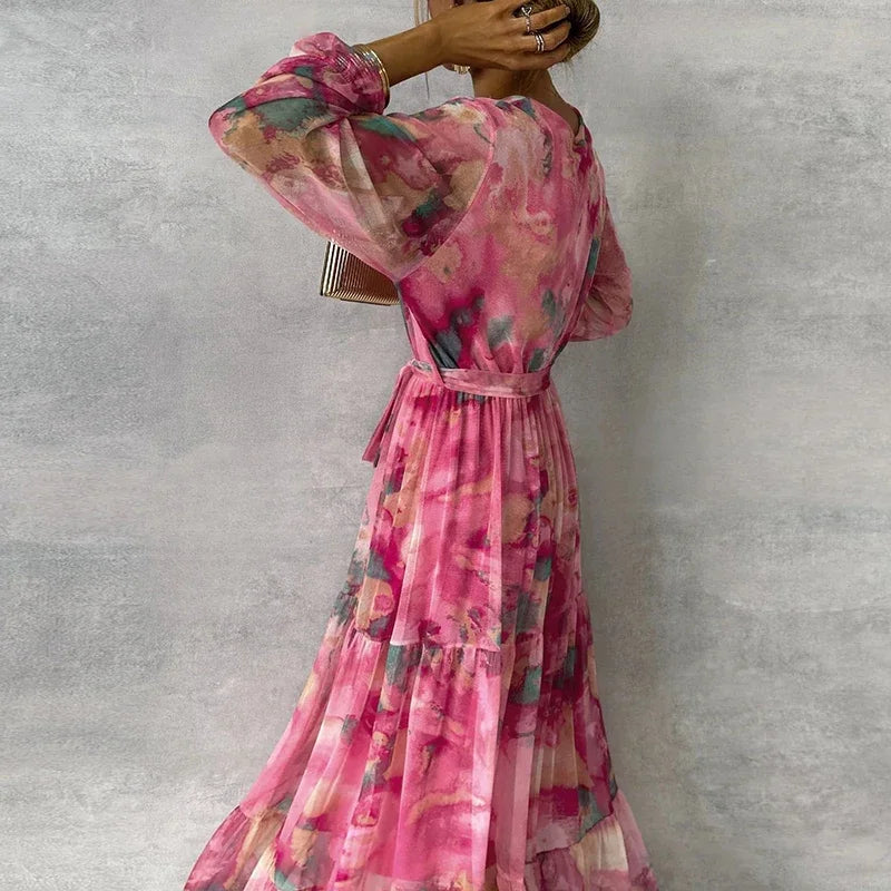 Grace | Women's Sleeveless Elegant Floral Handmade Dress