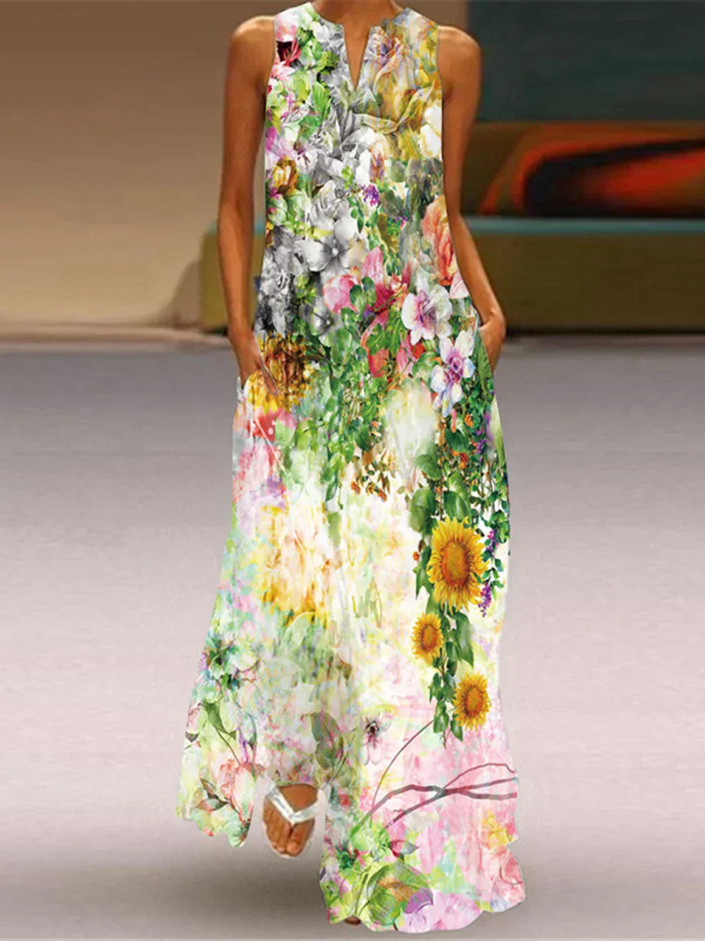 Aurelia™ A-Line Dress with Floral Butterfly Design