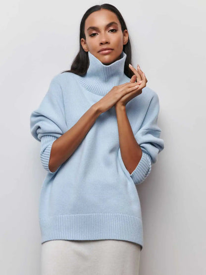 Eden - Elegant Oversized Turtleneck Knit Sweater