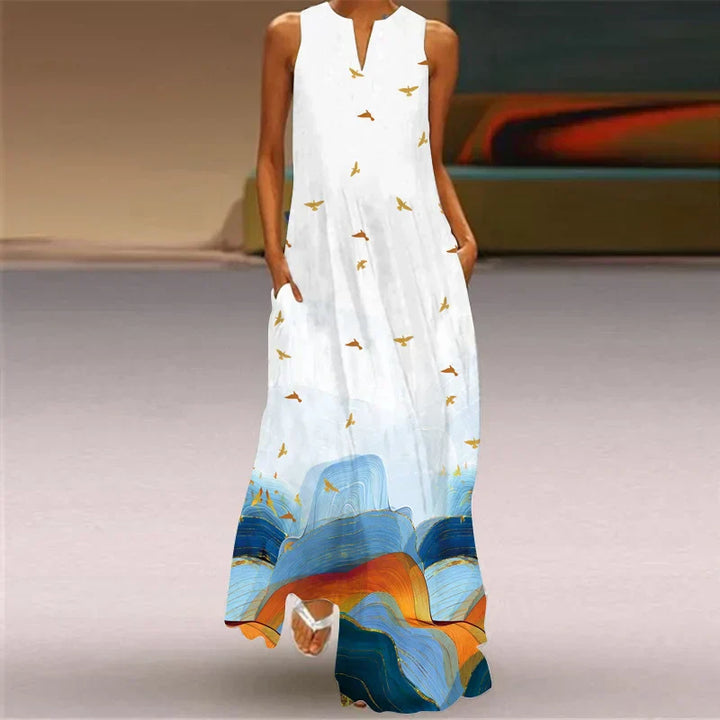Aurelia™ A-Line Dress with Floral Butterfly Design