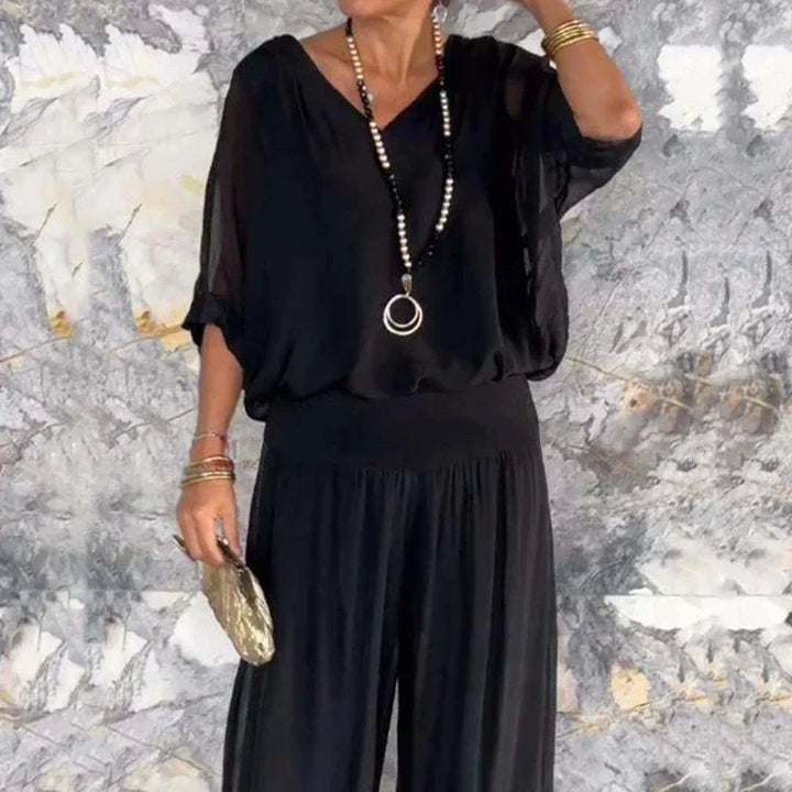 Jonah | Women's Relaxed V-Neck Flowy Lounge Set