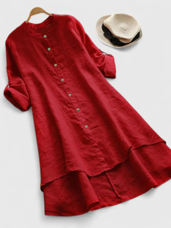 Mari | Women's Elegant Flowing Dress with Buttons