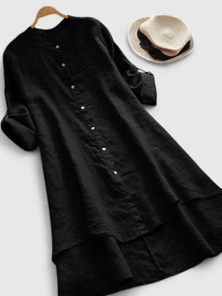Mari | Women's Elegant Flowing Dress with Buttons