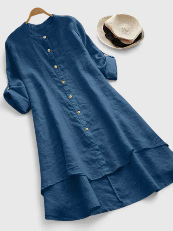 Mari | Women's Elegant Flowing Dress with Buttons