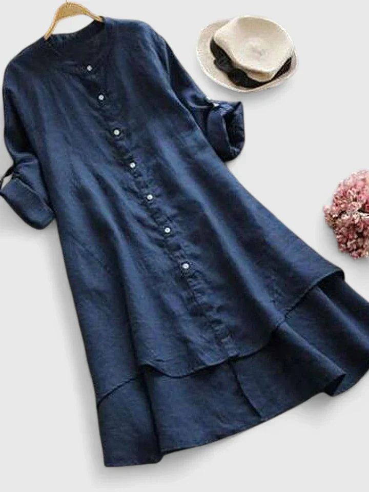 Mari | Women's Elegant Flowing Dress with Buttons
