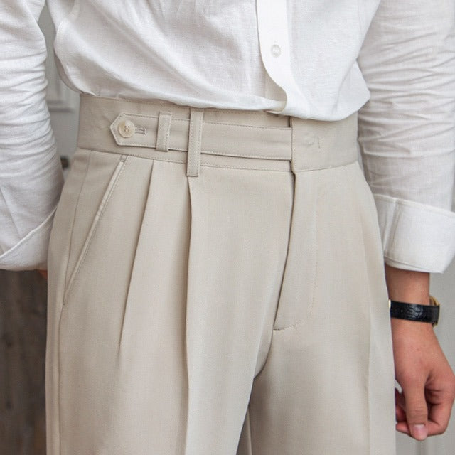 Men's Straight Leg Dress Pants with Pockets