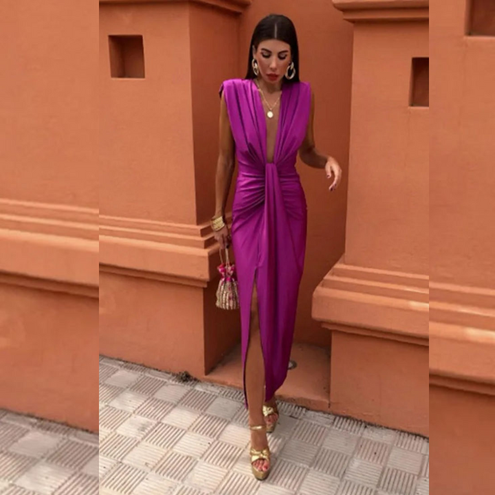 Isabelle | Women's Party Dress with Deep V-Neck