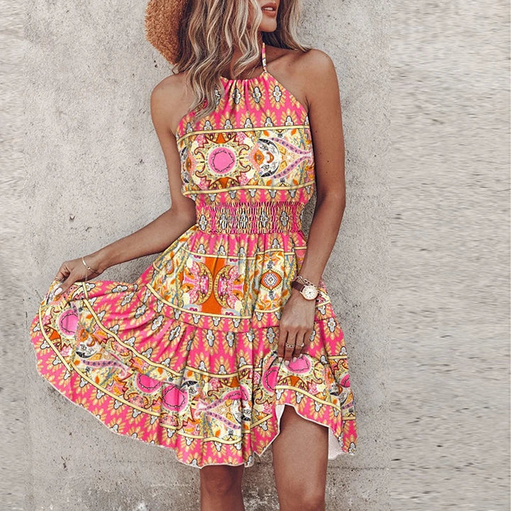 Marlowe | Women's Colorful Bohemian V-Neck Midi Dress