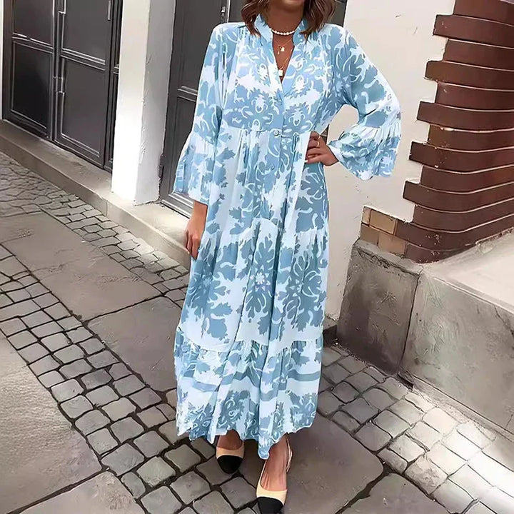 Ophelia - Flare Sleeve Boho Maxi Dress