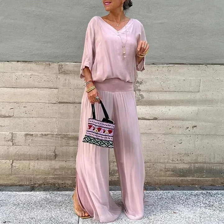 Jonah | Women's Relaxed V-Neck Flowy Lounge Set