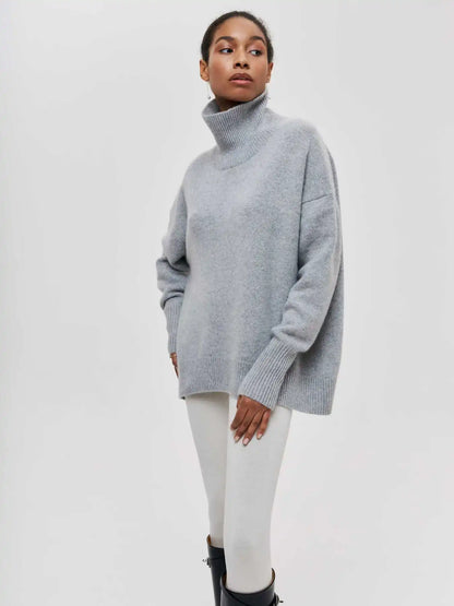 Eden - Elegant Oversized Turtleneck Knit Sweater