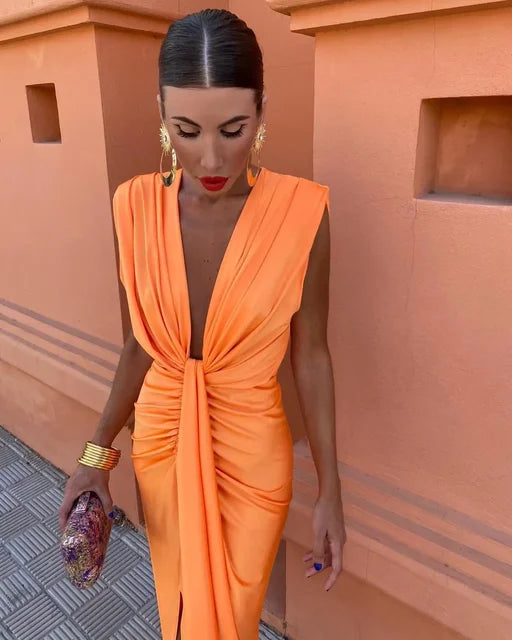 Isabelle | Women's Party Dress with Deep V-Neck