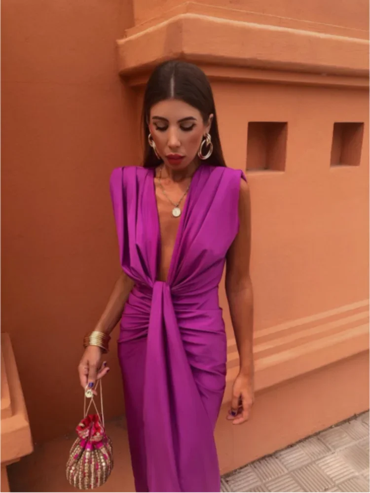 Isabelle | Women's Party Dress with Deep V-Neck