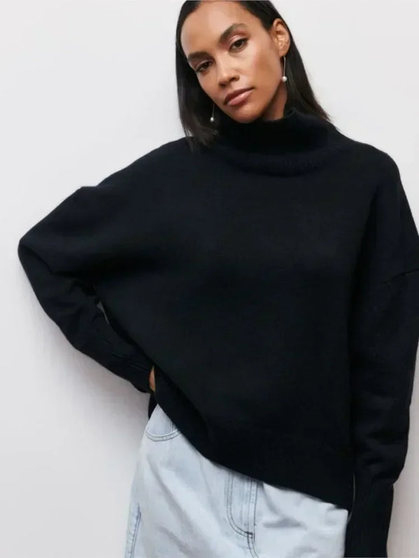 Eden - Elegant Oversized Turtleneck Knit Sweater