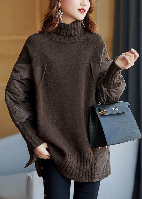 Hailey™ - Simple Turtleneck Patchwork Sweater
