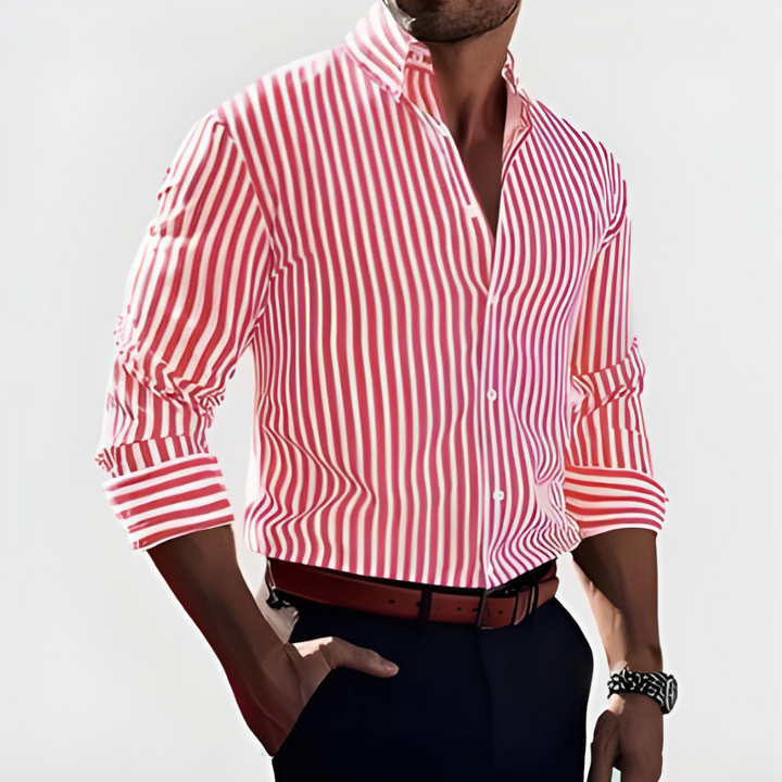 Melker | Slim Fit Striped Men's Shirt