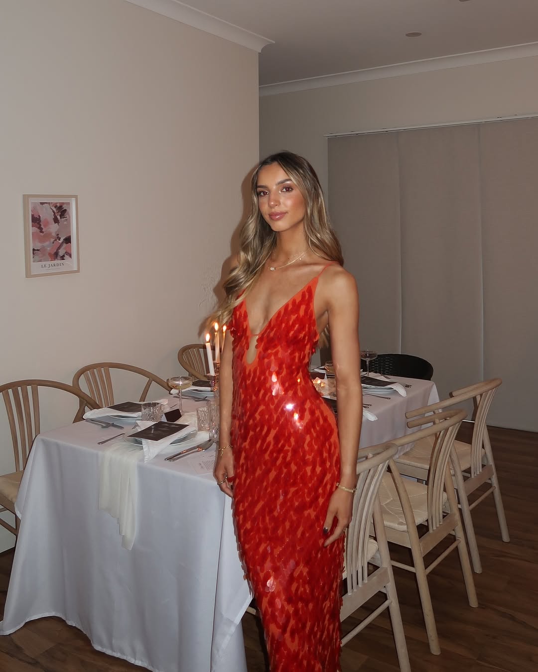 Kalea | Women's Glitter Sequins Backless Strap Dress