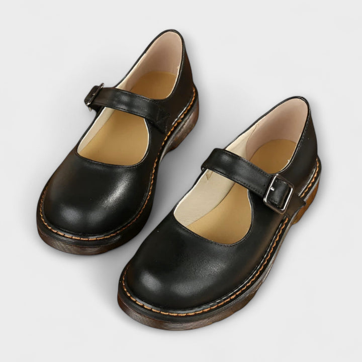 Women's Vintage Mary Jane Shoes, Classic with Straps and Comfort Sole