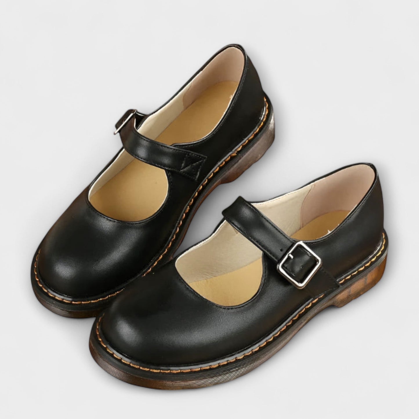 Women's Vintage Mary Jane Shoes – Classic Shoes with Straps and Comfort Sole