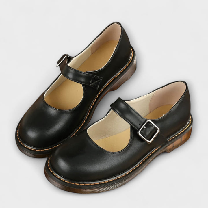Women's Vintage Mary Jane Shoes, Classic with Straps and Comfort Sole