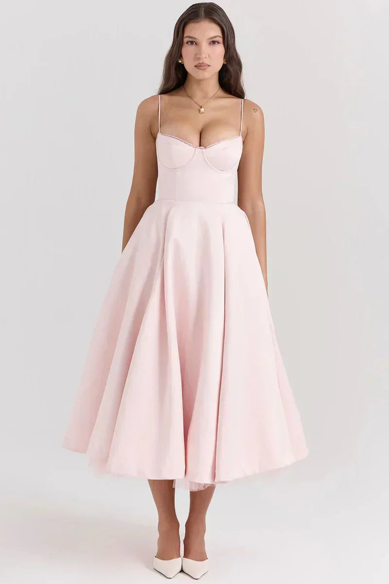 Minerva | Women's Mini Spaghetti Strap Princess Dress