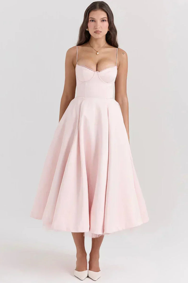 Minerva | Women's Mini Spaghetti Strap Princess Dress
