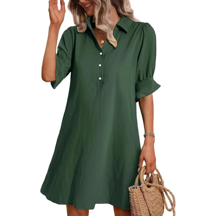 Elara | Women's Relaxed Elegant Dress with Buttons