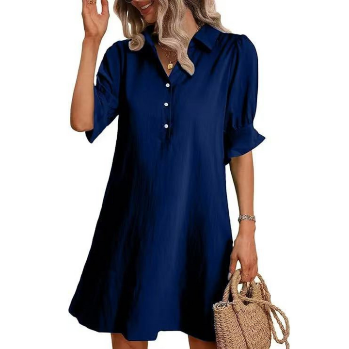 Elara | Women's Relaxed Elegant Dress with Buttons