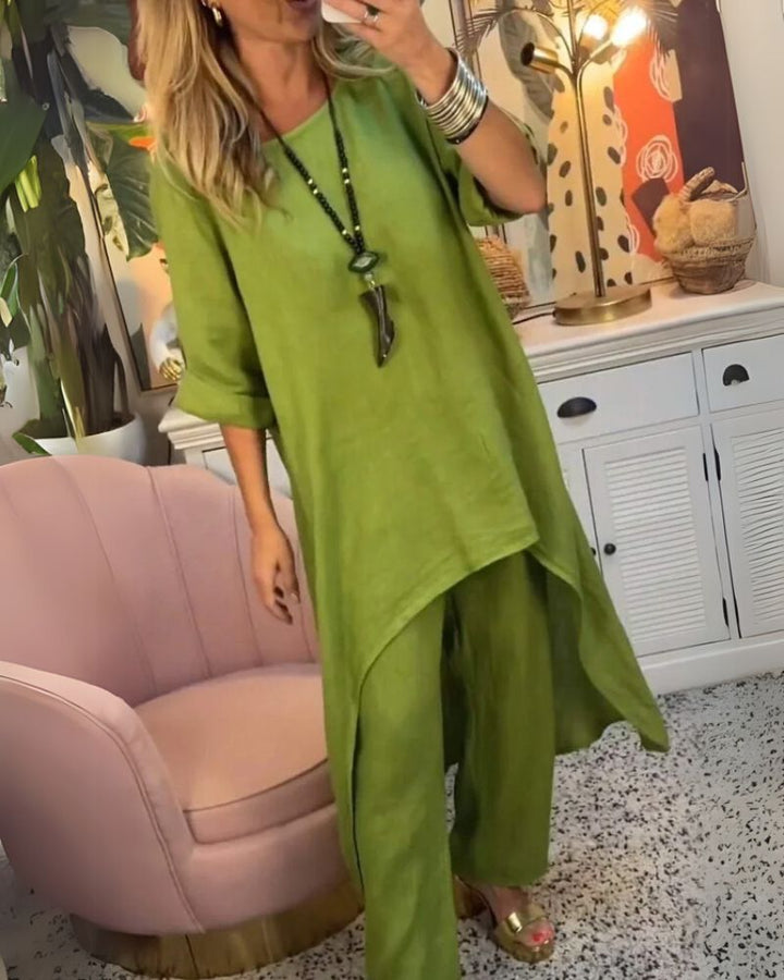 Marila | Long Sleeve Round Neck Two Piece Set