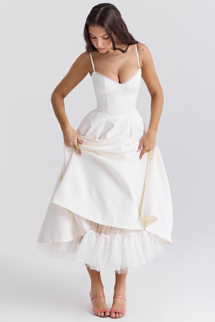 Minerva | Women's Mini Spaghetti Strap Princess Dress