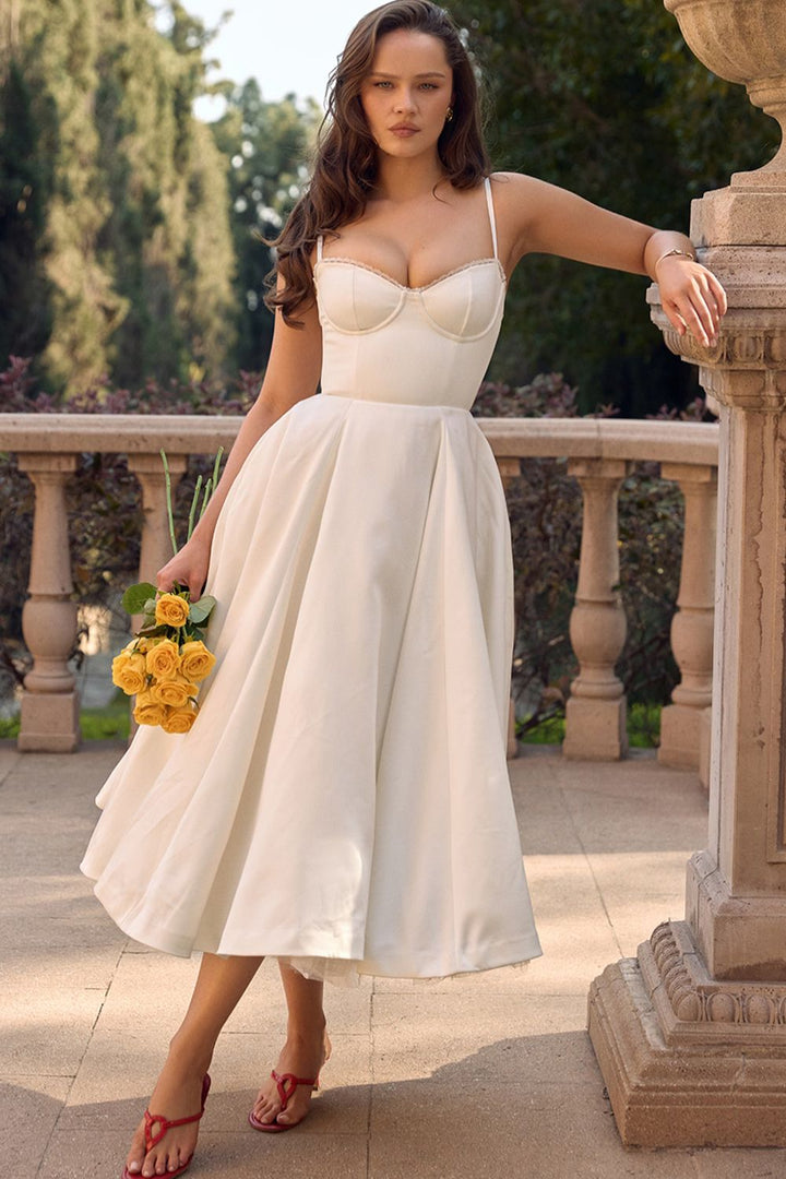Minerva | Women's Mini Spaghetti Strap Princess Dress