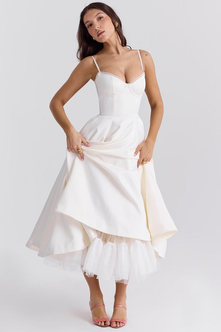 Minerva | Women's Mini Spaghetti Strap Princess Dress